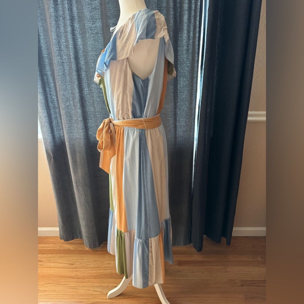 Lauren Conrad Poolside Paradise‎ One Shoulder Striped Midi Dress Size Medium - Picture 2 of 11